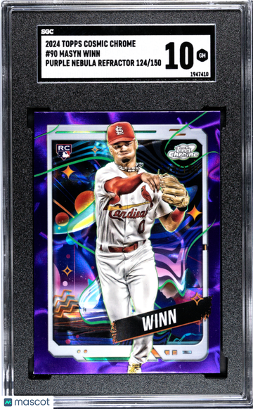 2024 Topps Cosmic Chrome Masyn Winn #90 Purple Nebula Refractor SGC 10