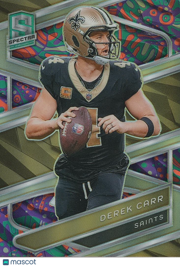 Derek Carr 2024 Spectra Psychedelic Prizm SSP New Orleans Saints 5/5