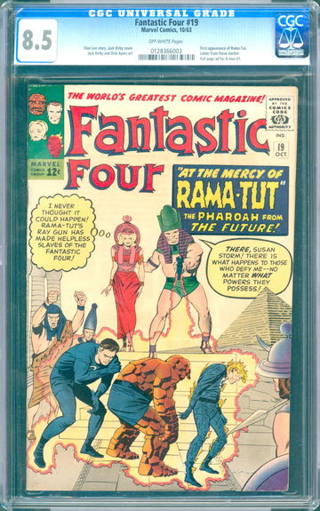 Fantastic Four #19 (1963) CGC 8.5 -- 1st Rama-Tut app.; Full page ad for X-Men 1