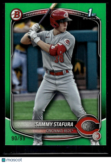 2025 Bowman Sammy Stafura #BP-100 Prospects Green SN