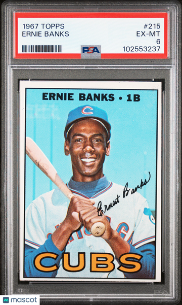 1967 Topps Ernie Banks #215 PSA 6
