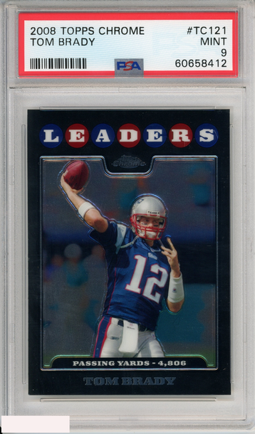 2008 TOPPS CHROME TOM BRADY #TC121 NEW ENGLAND PATRIOTS PSA 9 MINT
