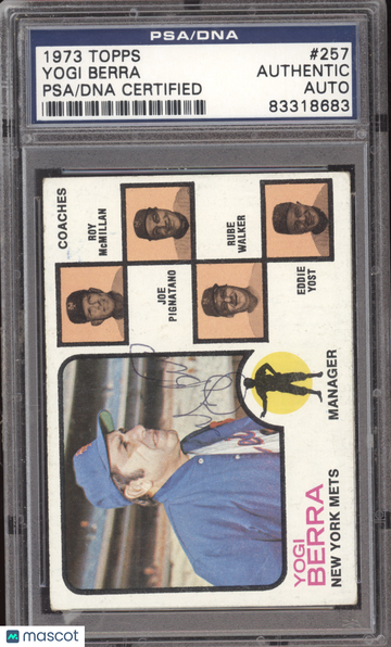 1973 Topps Yogi Berra #257 PSA Authentic