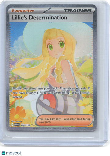 Mega Evolution Lillie's Determination Holo Special Illustration Rare #184/132