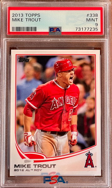 2013 Topps ROY 338 Mike Trout PSA 9