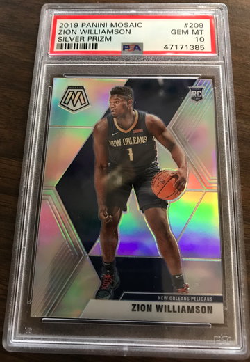 2019 Mosaic Zion Williamson Silver Prizm