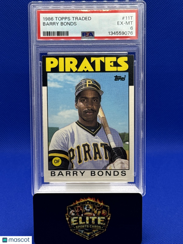 1986 Topps Traded Barry Bonds #11T ICONIC PSA 6