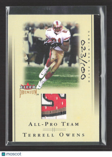2002 Fleer Premium All-Pro Team Terrell Owens #N/A /100 Game-Worn Patch