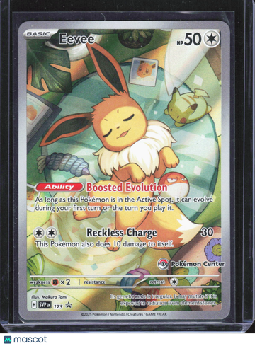 Scarlet & Violet Promo Cards Eevee (Pokemon Center Stamped) Foil Black Star Promo #SVP EN 173