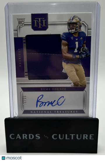 2024 Panini National Treasures Collegiate Rome Odunze #CCS-RO /39 Patch RC