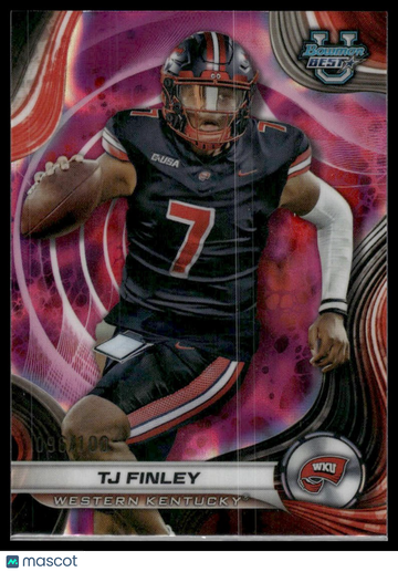 2024 Bowman University Best TJ Finley #63 Pink Lava Refractor /100 SN