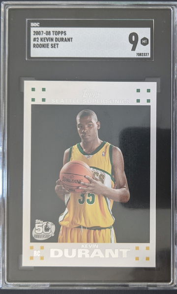 2007-2008 Topps Rookie Set #2 Kevin Durant SGC 9