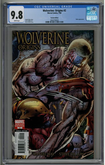 Wolverine: Origins 2 CGC 9.8  Bryan Hitch Variant cover