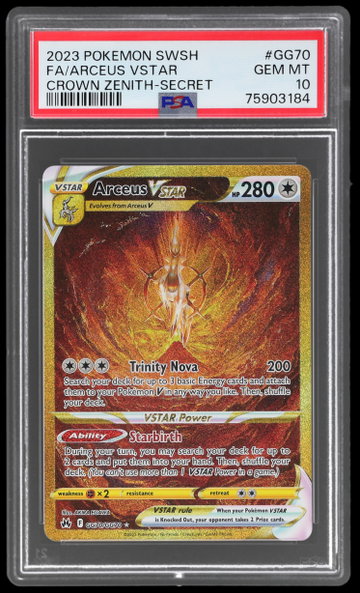 2023 Pokemon Sword And Shield Crown Zenith Arceus Vstar Galarian Gallery Secret Rare PSA 10