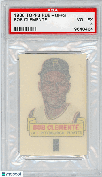 1966 Topps Rub-Offs Bob Clemente PSA 4
