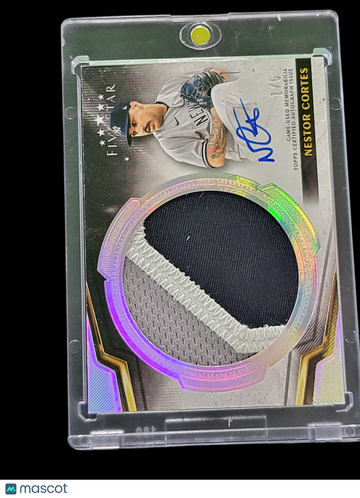 2024 Topps Five Star Nestor Cortes #FSJP-NC /6 Patch Autographed Jumbo Prime Card Game-Used Memorabilia