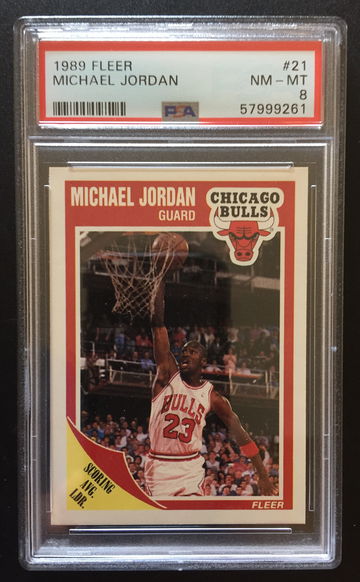 1989 Fleer Michael Jordan #21 HOF PSA-8 NM-MT