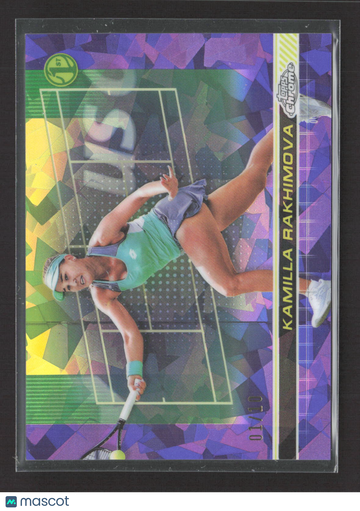 2024 Topps Chrome Tennis Kamilla Rakhimova #51 Purple Mosaic 01/10