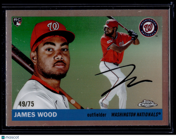 2025 Topps Chrome James Wood #367 Copper /75 RC