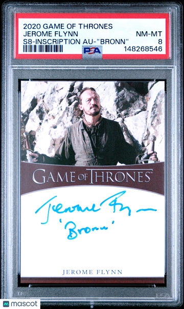 2020 Game Of Thrones Season 8-Inscription Autograph Jerome Flynn PSA 8