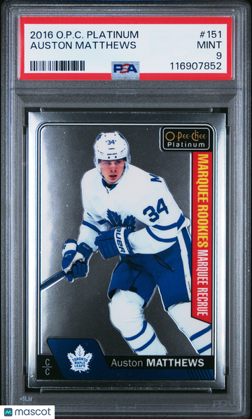 2016 O-Pee-Chee Platinum Auston Matthews #151 PSA 9