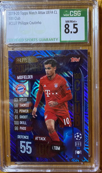 2019 Topps Match Attax UEFA CL Philippe Coutinho 100 Club CSG 8.5