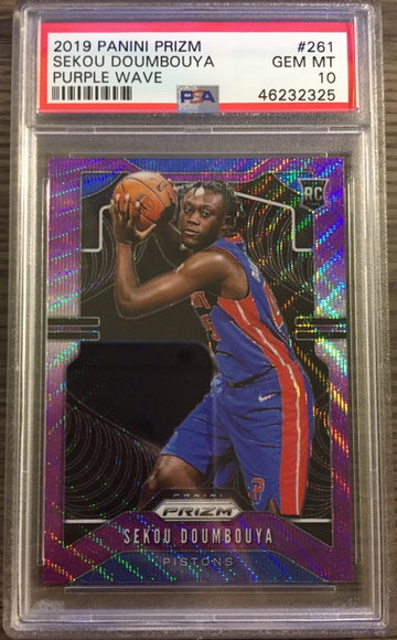 Sekou Doumbouya 2019 Prizm Purple Wave PSA 10
