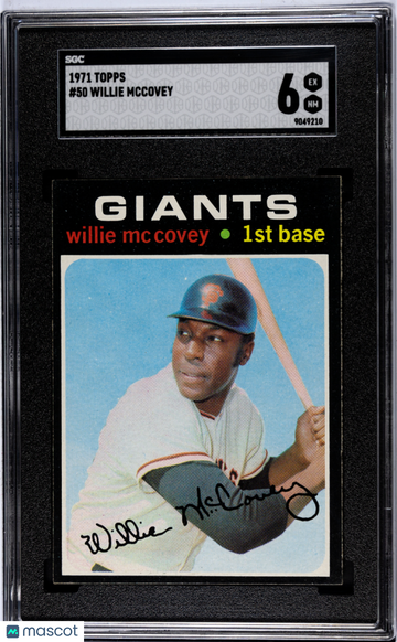 1971 Topps Willie Mccovey #50 SGC 6