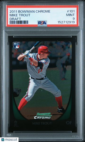 2011 Bowman Chrome Draft Mike Trout #101 Rookie RC PSA 9