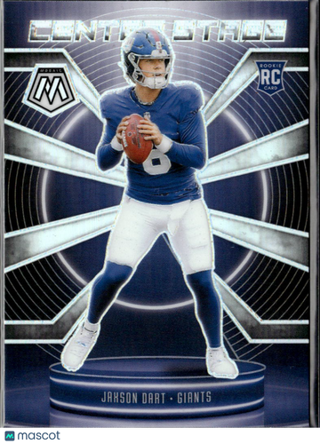 Jaxson Dart 2025 Panini Prizm Mosaic Football Center Stage RC New York Giants