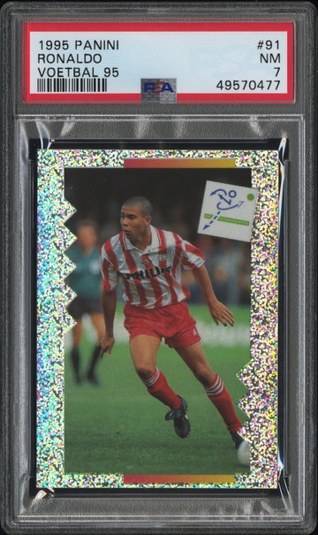 1995 Panini Voetbal Stickers Ronaldo Nazario De Lima #91 PSA 7