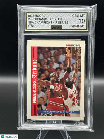 1993 NBA Hoops Tribune Michael Jordan Clyde Drexler #TR1 AGS 10