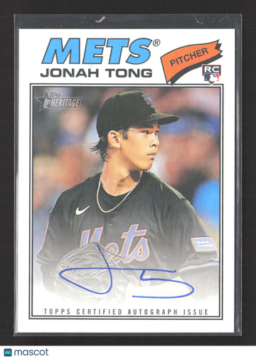 2024 Topps Heritage Jonah Tong #ROA-JTO RC