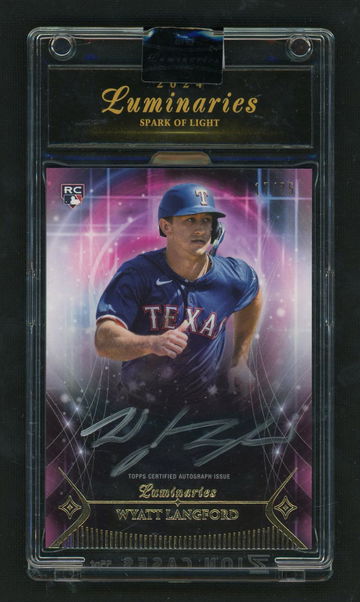 2024 Topps Luminaries SJA-WL Wyatt Langford Spark of Light Rookie Texas Rangers Auto