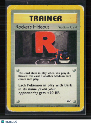 Pokemon 2000 Neo Genesis Rocket's Hideout #63/64