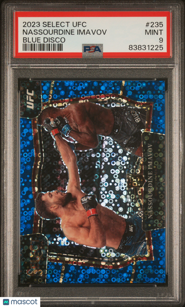 2023 Panini Select UFC Nassourdine Imavov #235 Blue Disco PSA 9