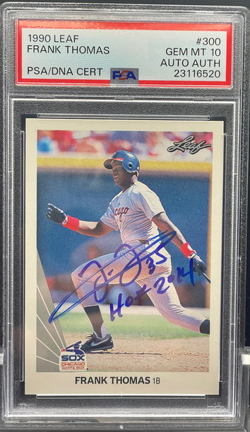 1990 leaf Frank Thomas PSA 10 auto 