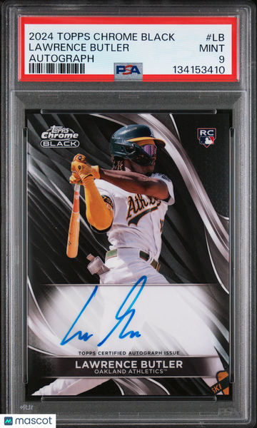 2024 Topps Chrome Black Autographs Lawrence Butler #LB PSA 9