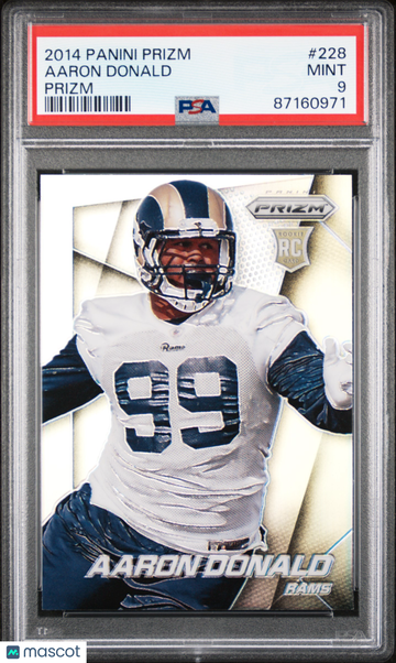 Aaron Donald 2014 Panini Prizm Silver Prizm #228 Rams Rookie RC SP - PSA 9