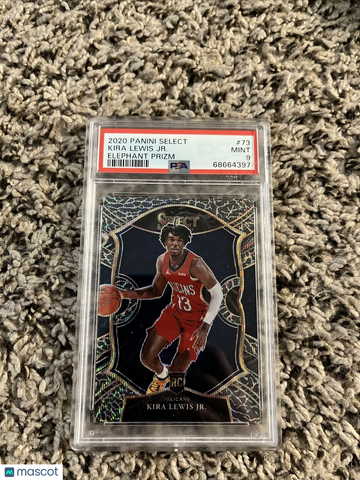 2020-21 Select Kira Lewis Jr. RC Elephant Prizm #73 PSA 9 MT, Pop. 2