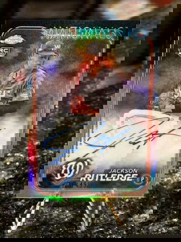 2024 Topps Chrome JACKSON RUTLEDGE RC AUTO REFRACTOR #/499 Washington Nationals