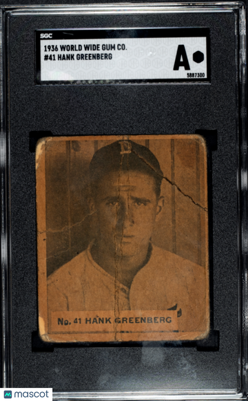 1936 World Wide Gum Co. Hank Greenberg #41 SGC A