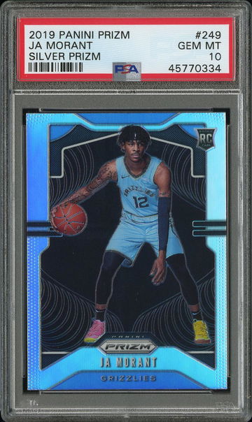 2019 Panini Prizm Ja Morant #249 SILVER PRIZM PSA 10