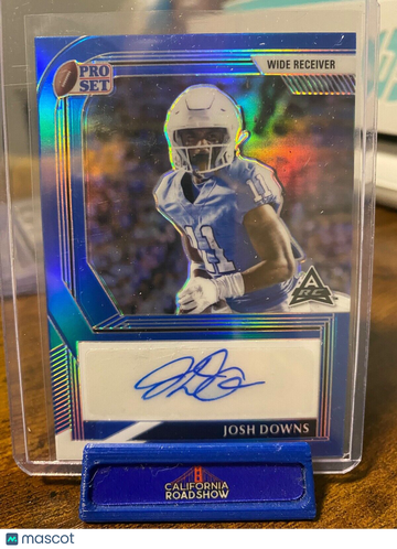 2022 Pro Set Josh Downs #PA-JD4 Parallel/Variety Leaf