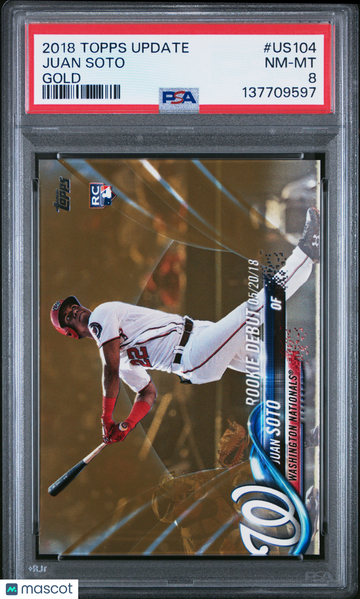 2018 Topps Update Juan Soto #US104 Gold PSA 8