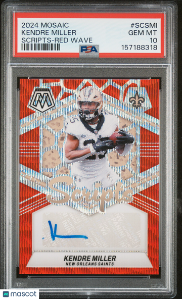 Kendre Miller 2024 Panini Mosaic #SCSMI Scripts Red Wave
