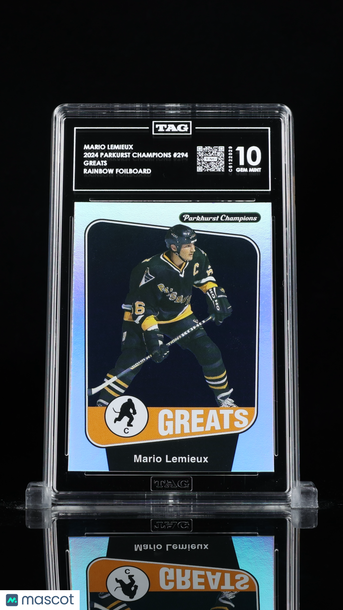 2024 Parkurst Champions Mario Lemieux #294 Rainbow Foilboard TAG 10