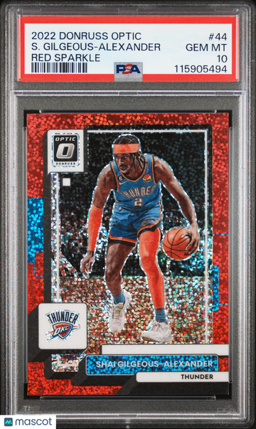 2022 Panini Donruss Optic S. Gilgeous-Alexander #44 Red Sparkle PSA 10