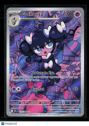 2025 Scarlet & Violet White Flare Gothorita Holo Secret Rare #125/86