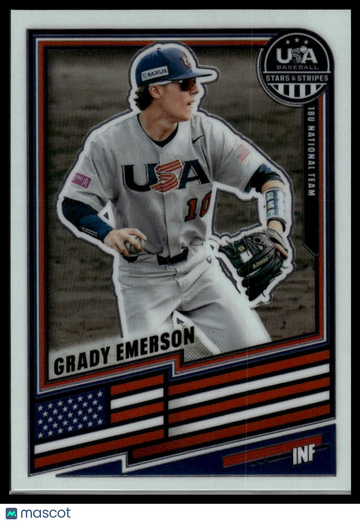 2026 Panini Stars & Stripes Prizm USA Baseball Grady Emerson #141